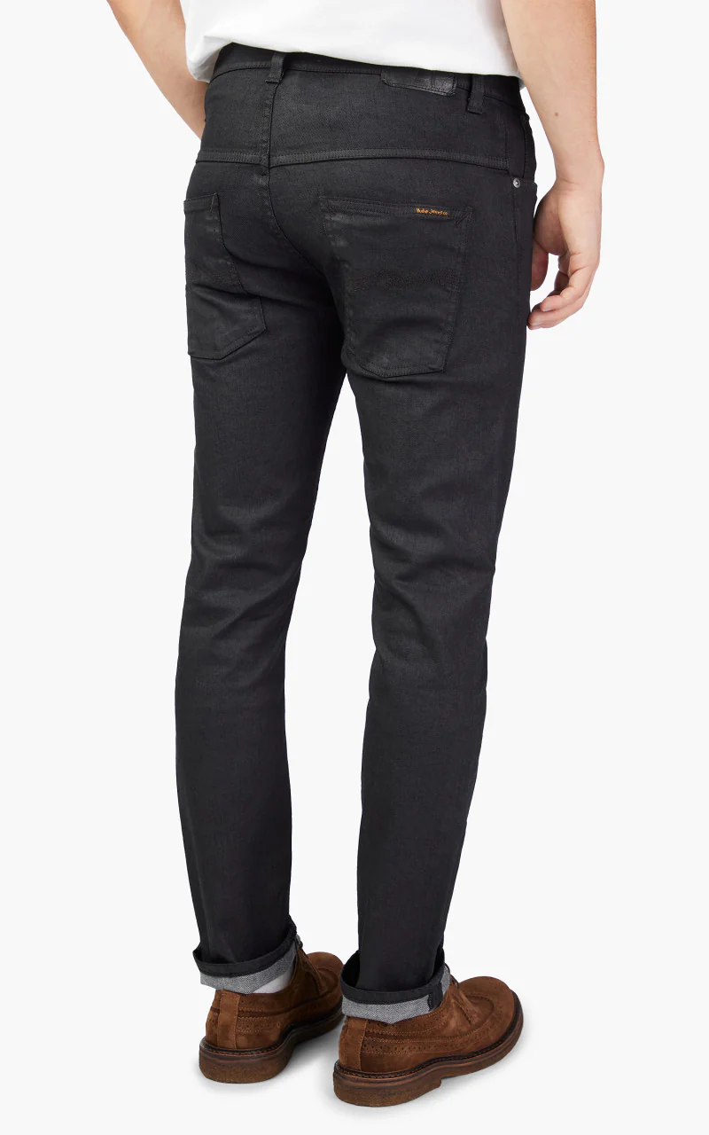 Nudie Jeans Thin Finn Back 2 Black 12oz - Image 6