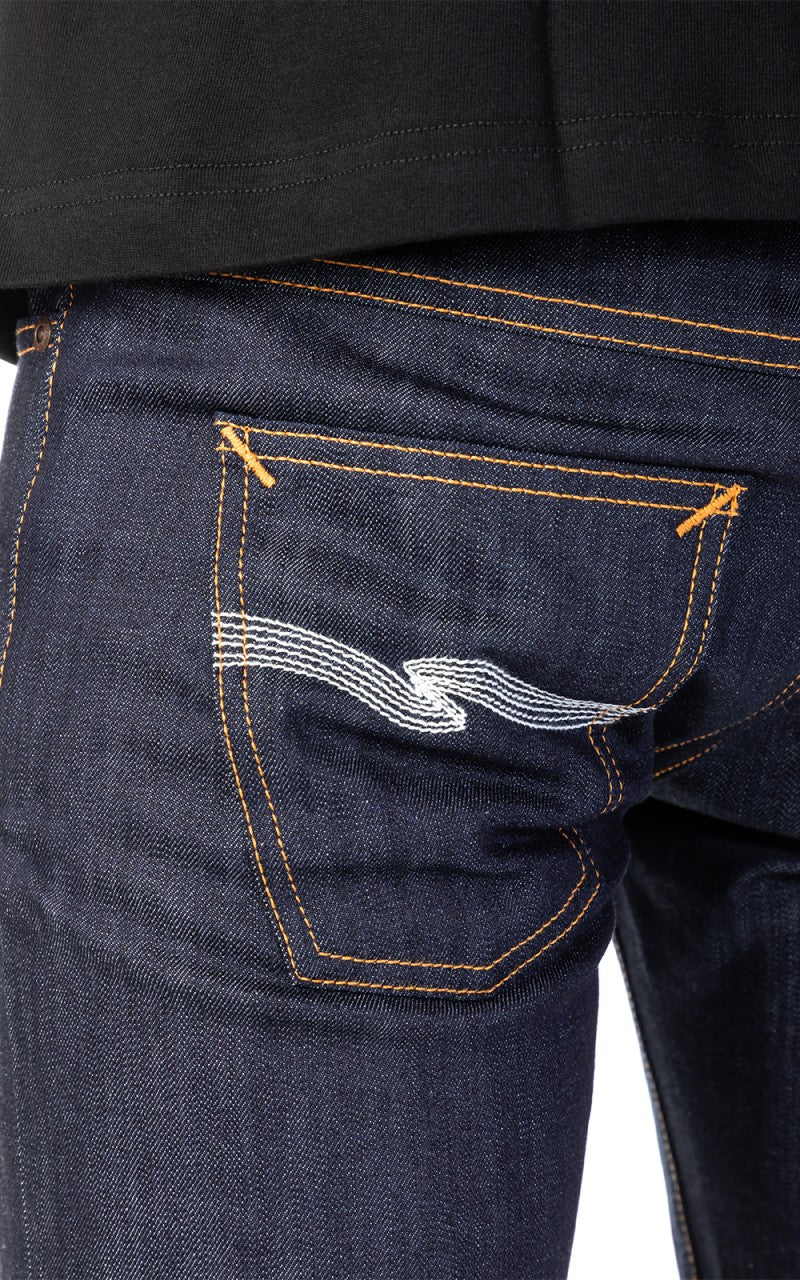 Nudie Jeans Thin Finn Dry Ecru Embo - Image 2