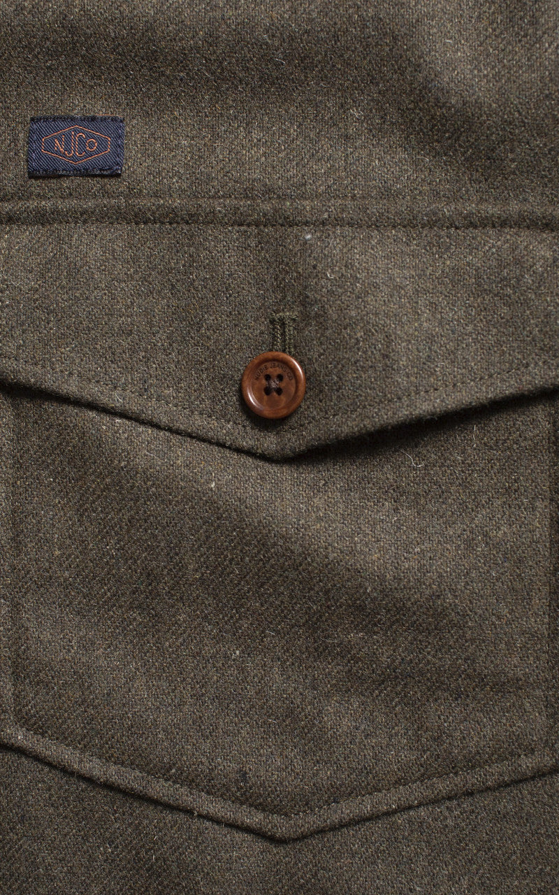 Nudie Jeans Vincent Melange Board Shirt Green Melange - Image 5