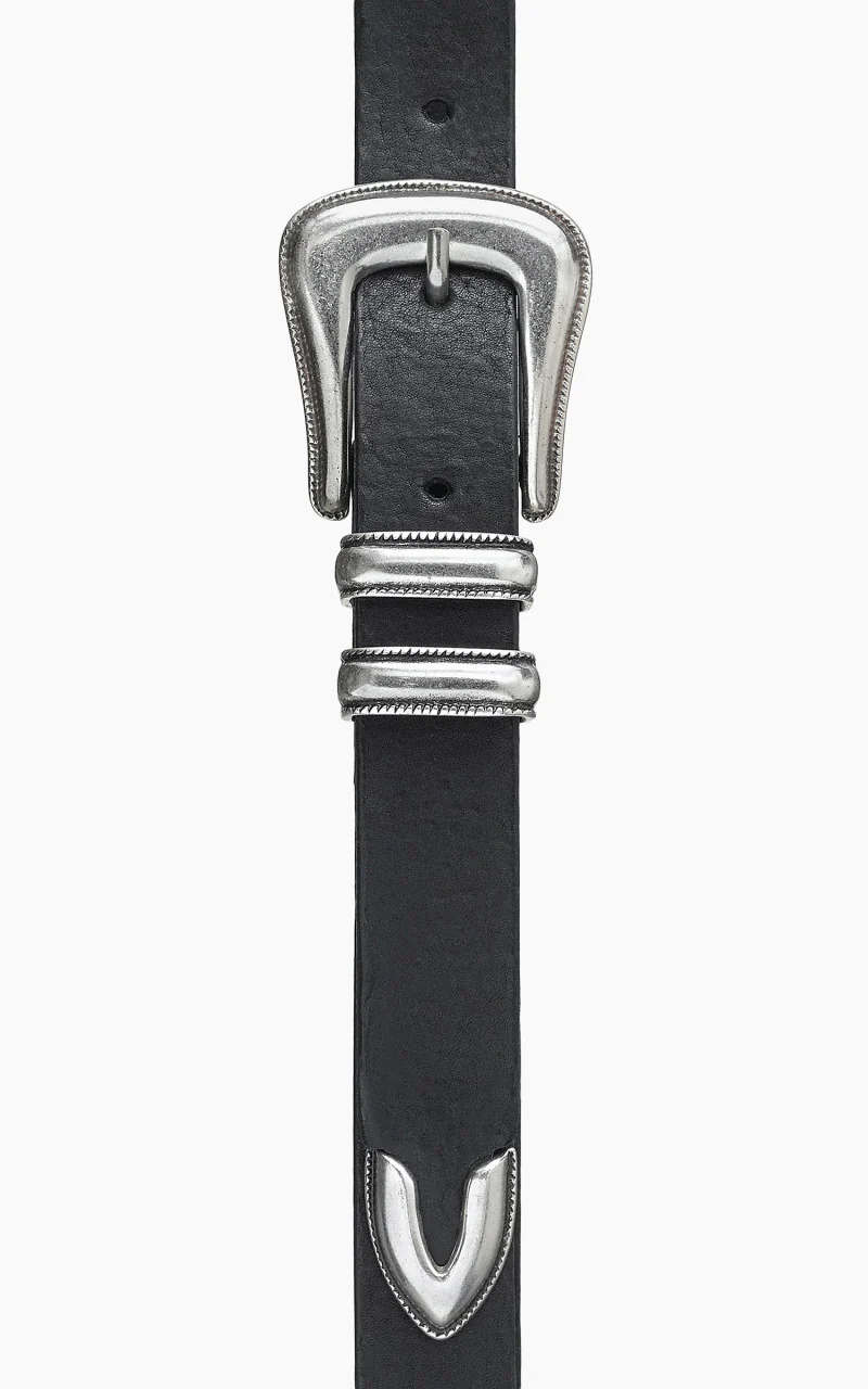 Nudie Jeans Western Silver Belt Black - Image 2