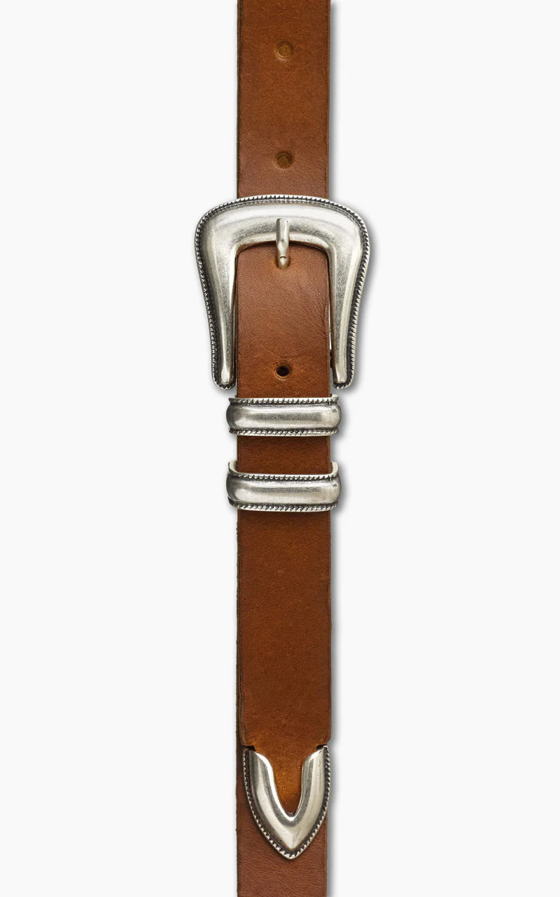 Nudie Jeans Western Silver Belt Toffee Brown - Image 2