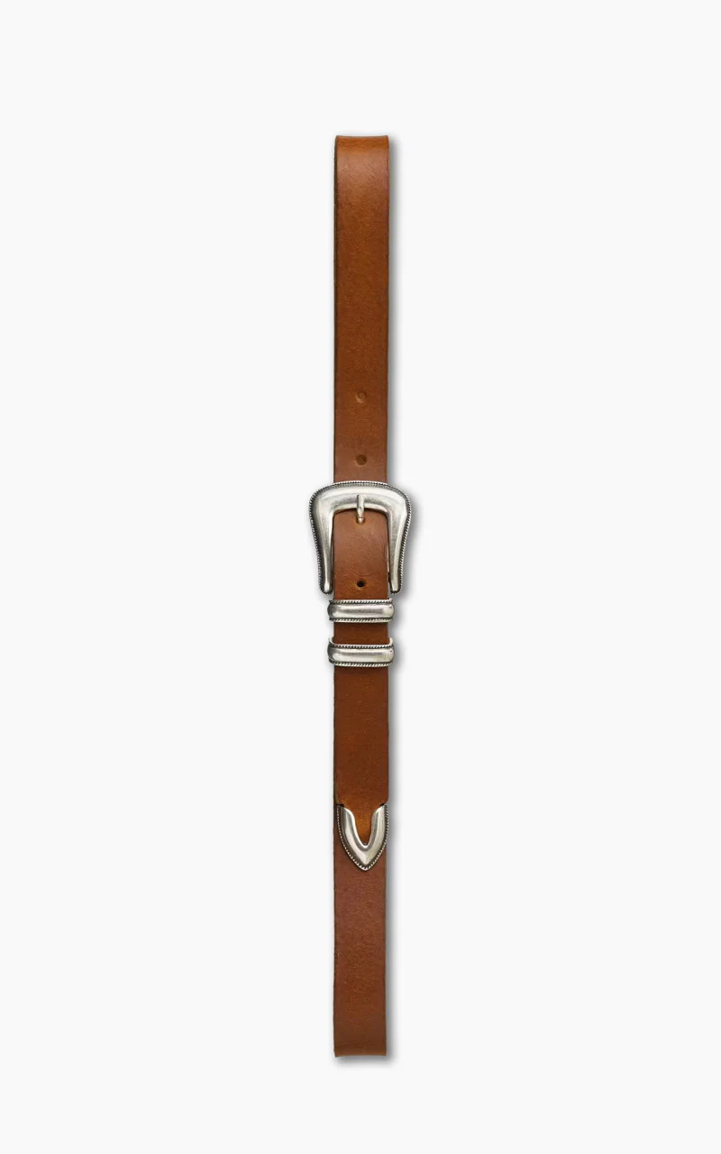 Nudie Jeans Western Silver Belt Toffee Brown - Image 3