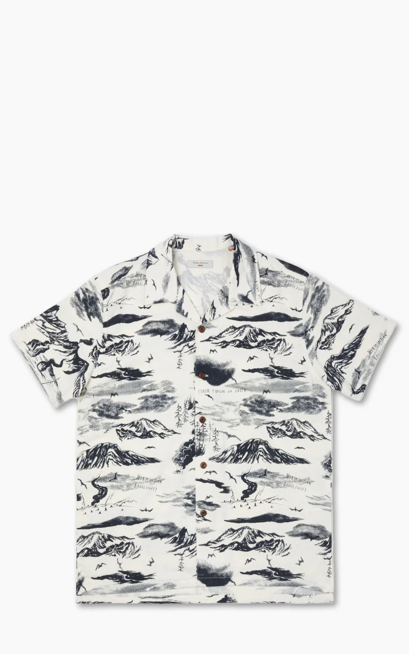 Nudie Jeans x Jeff Olsson Arvid Jeff Hawaii Shirt Ecru - Image 3