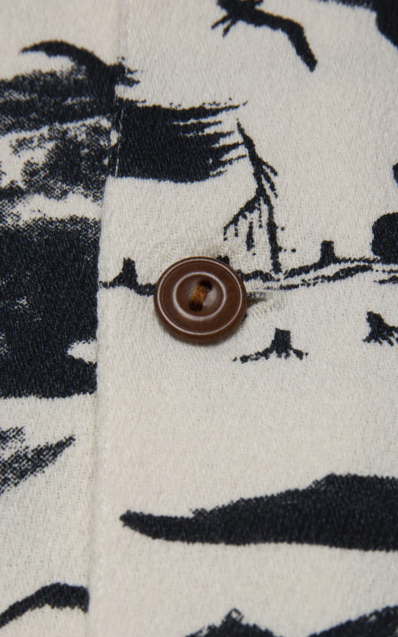 Nudie Jeans x Jeff Olsson Arvid Jeff Hawaii Shirt Ecru - Image 8