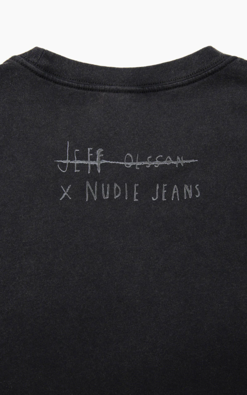 Nudie Jeans x Jeff Olsson Roy Bad Breath T-Shirt Faded Black - Image 8