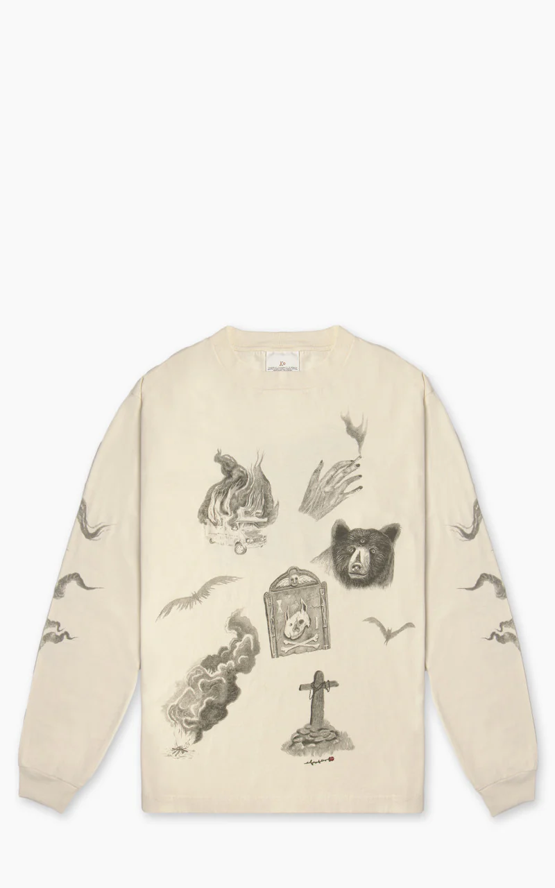 Nudie Jeans x Jeff Olsson Rudi Doodle T-Shirt Offwhite - Image 6