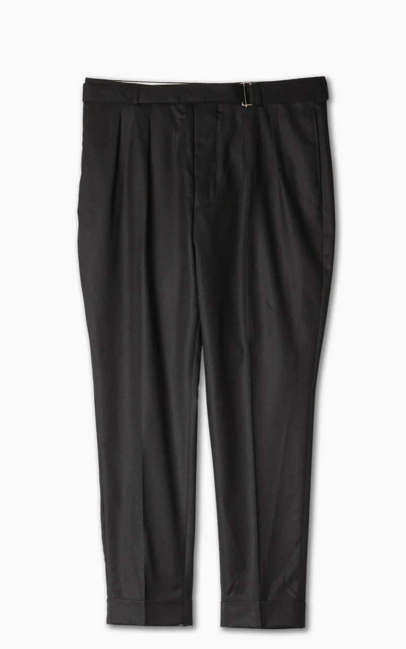 Officine Generale Pierre Pants Italian Worsted Wool Black