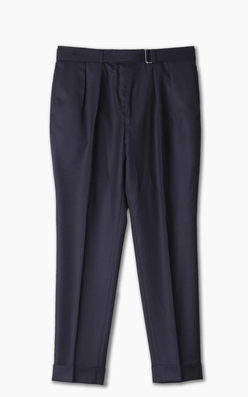 Officine Generale Pierre Pants Italian Worsted Wool Navy