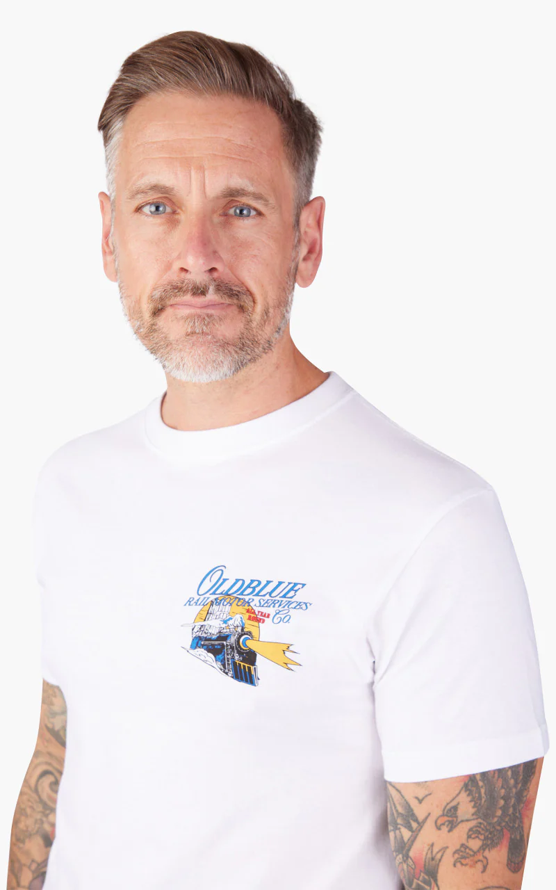 Oldblue Co. The Blue Tunnel Tee White - Image 5