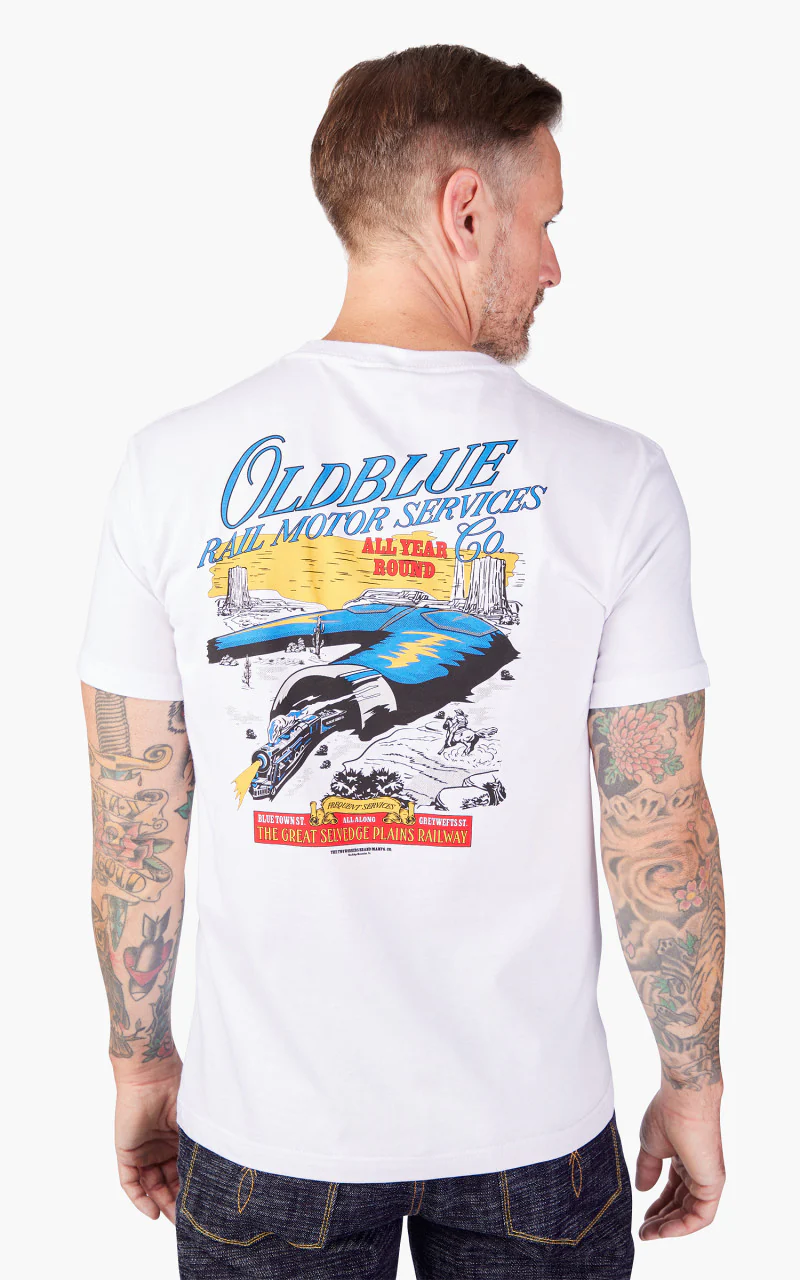 Oldblue Co. The Blue Tunnel Tee White - Image 6