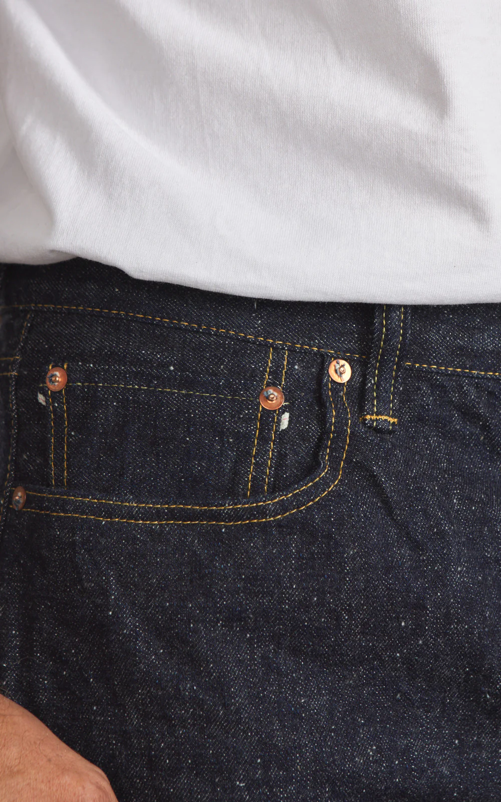 Omoto Denim 0612 Relax Fit Jeans Selvedge Nep Denim Indigo 16oz - Image 4