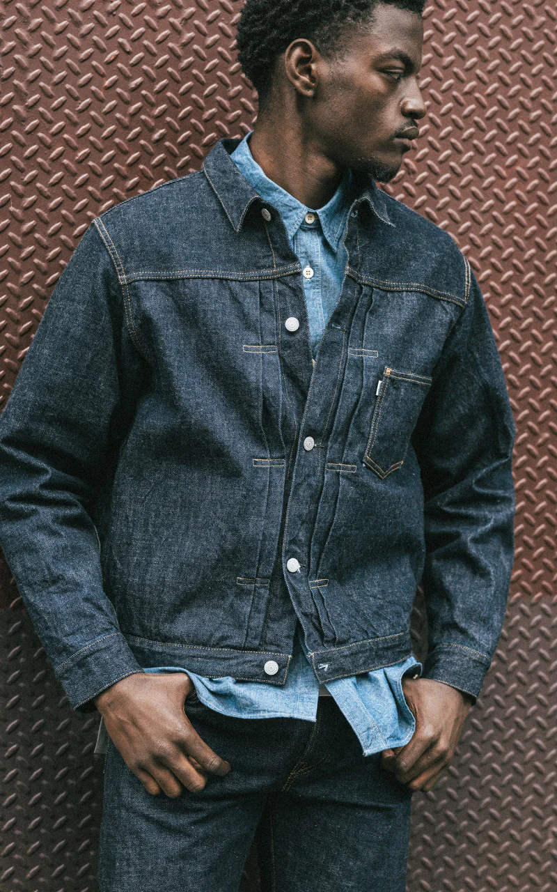 Omoto Denim 3115 Type 1 Denim Jacket Selvedge Indigo 13.5oz - Image 5