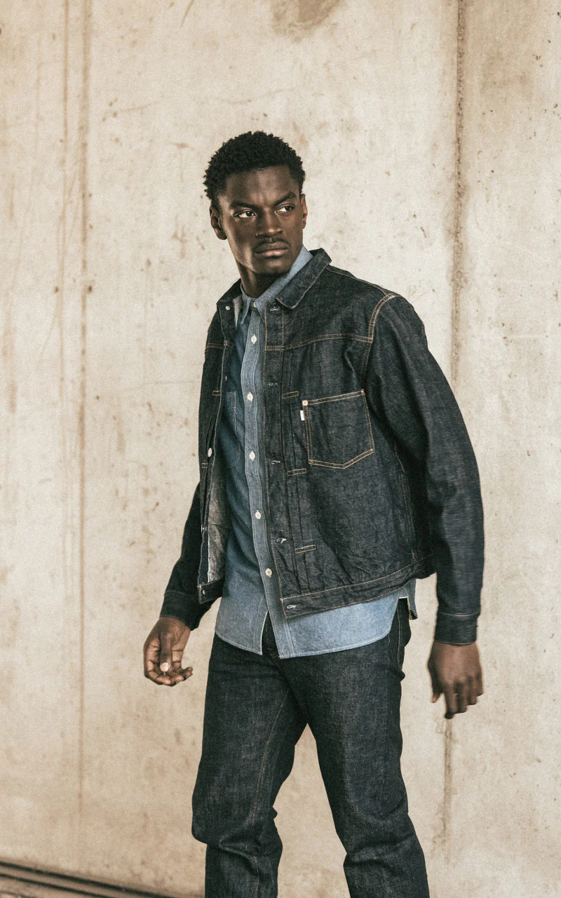 Omoto Denim 3115 Type 1 Denim Jacket Selvedge Indigo 13.5oz - Image 7