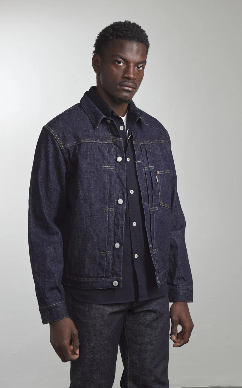 Omoto Denim 3115 Type 1 Denim Jacket Selvedge Indigo 13.5oz - Image 8