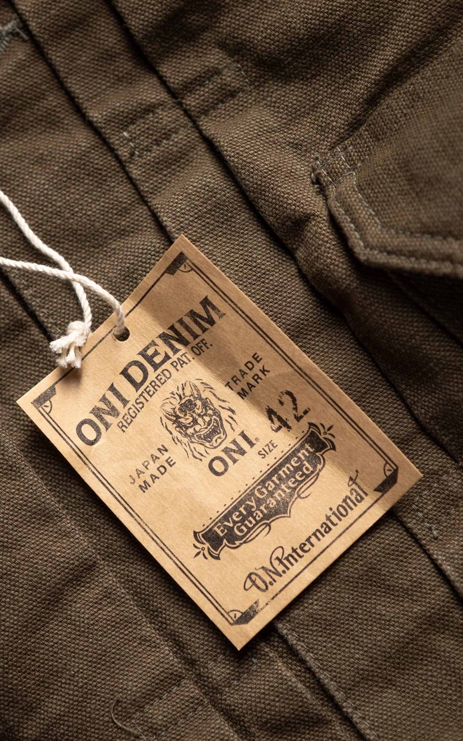 ONI Denim 01507L-HOX-OLB Type I Jacket Sulfur Dyed Heavy Oxford Olive Brown 13oz - Image 10