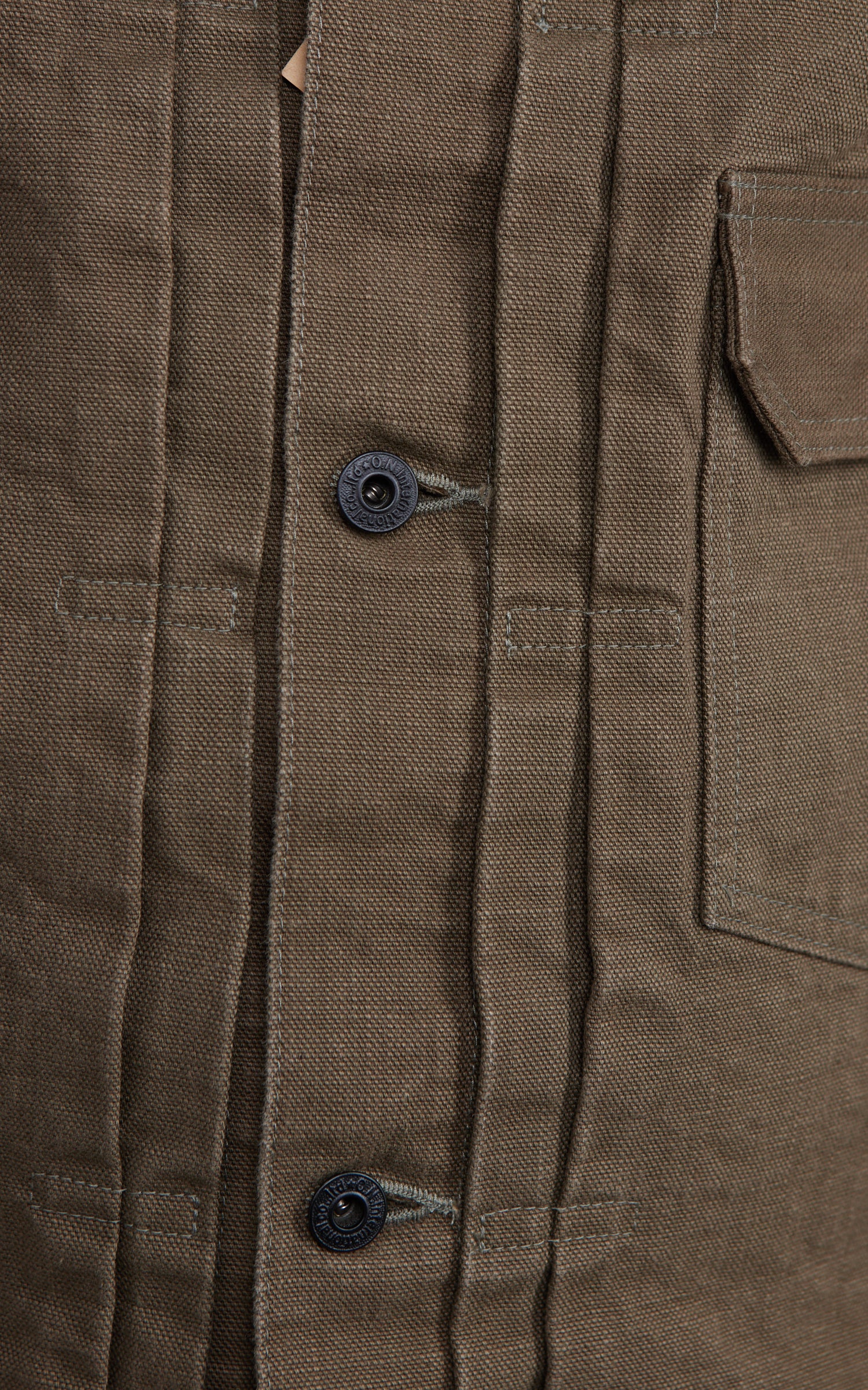 ONI Denim 01507L-HOX-OLB Type I Jacket Sulfur Dyed Heavy Oxford Olive Brown 13oz - Image 5
