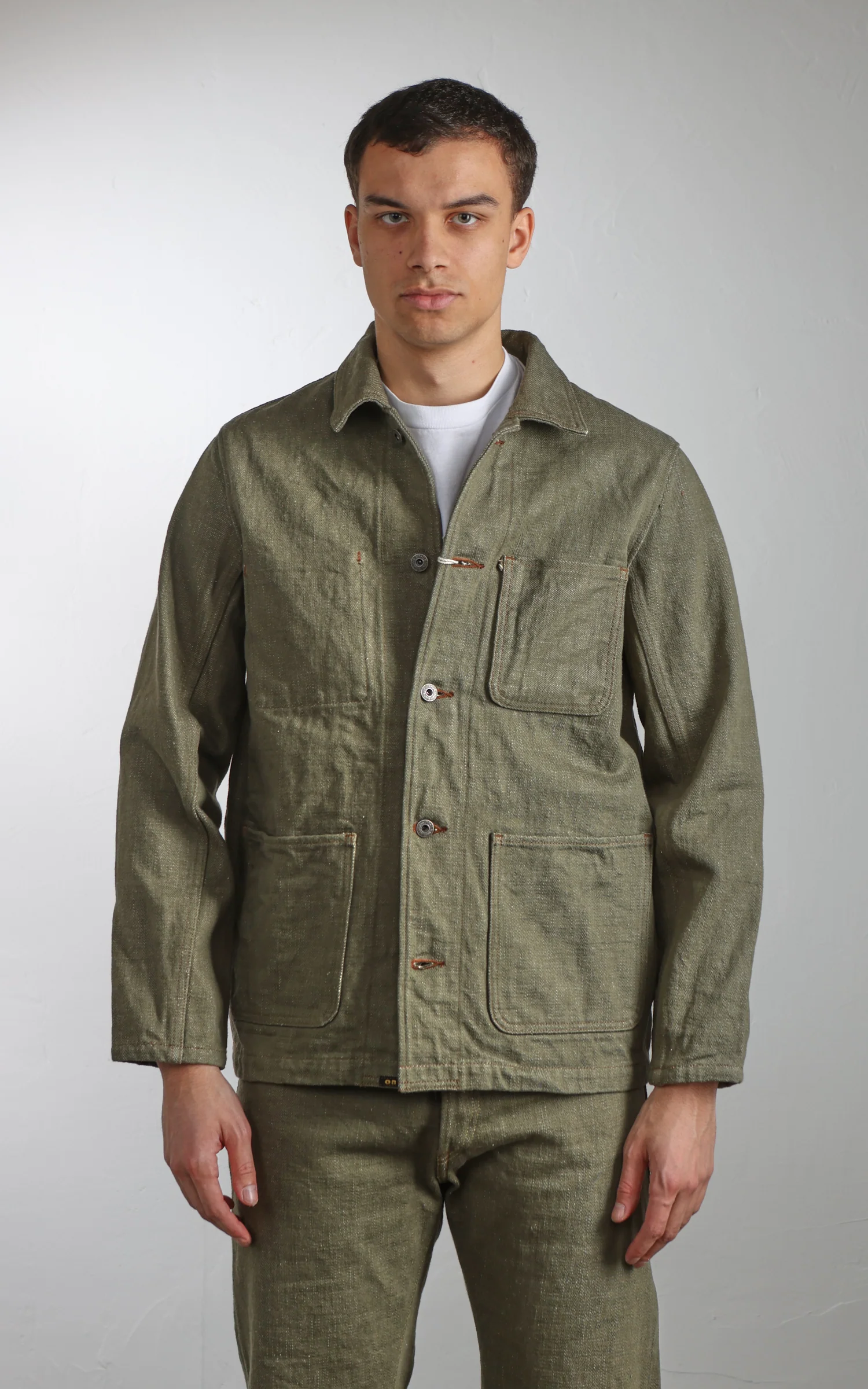 ONI Denim 03502-OLD18 Coveralls Olive Denim 18oz - Image 2