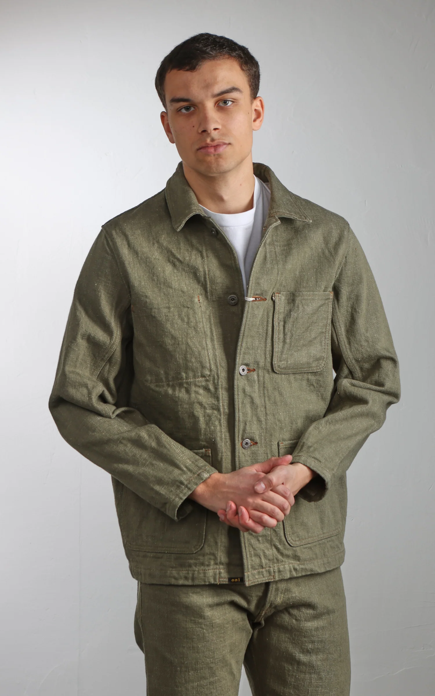 ONI Denim 03502-OLD18 Coveralls Olive Denim 18oz - Image 4
