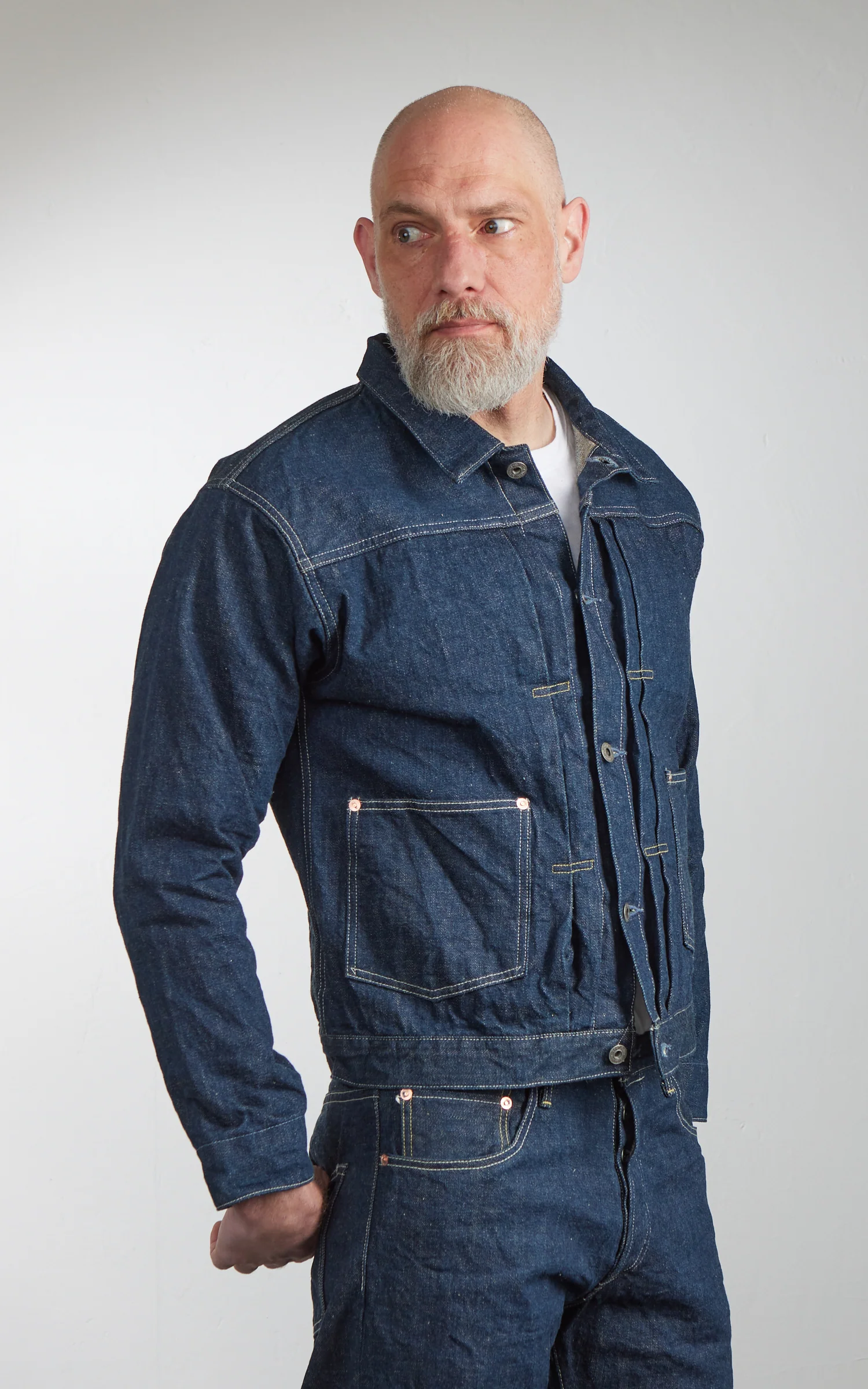 ONI Denim 03517-Ishikawadai Old Design Jacket Indigo 15oz - Image 4