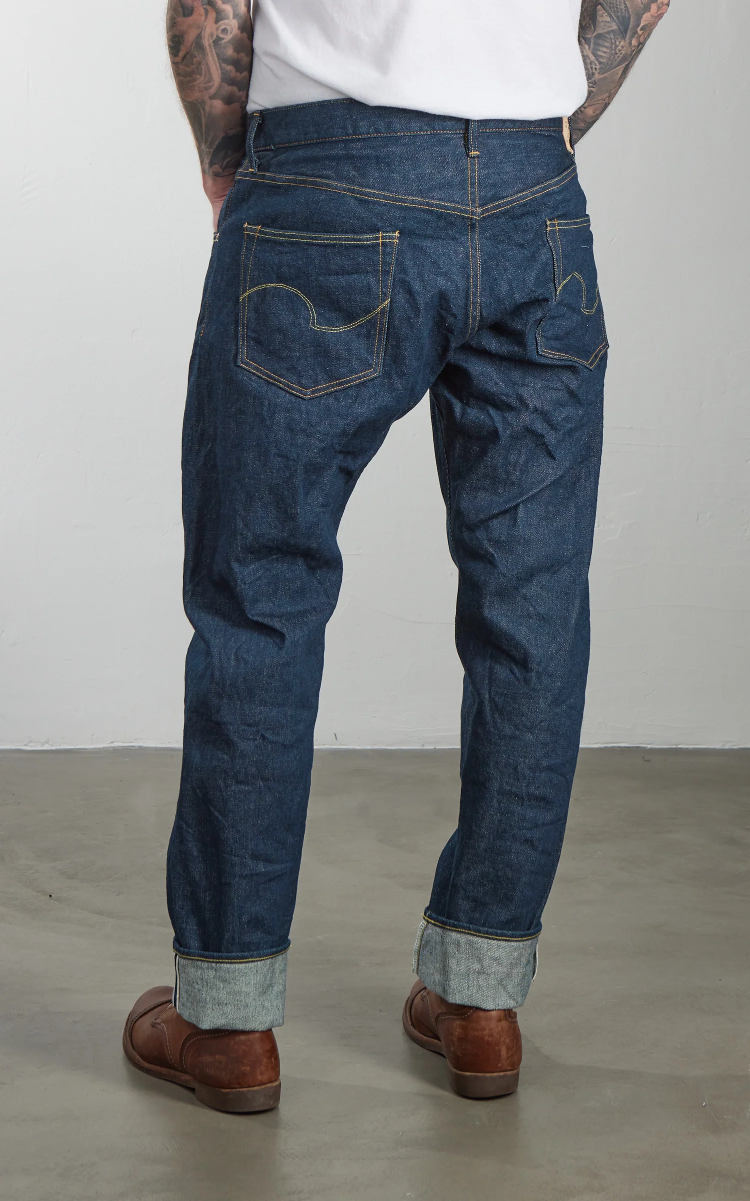 ONI Denim 121S-Ishikawadai Relax Tapered Stretch Denim Indigo 15oz - Image 5