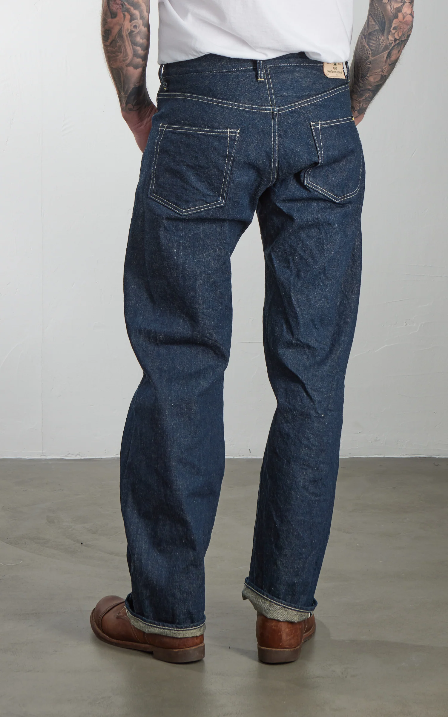 ONI Denim 200-Ishikawadai Wide Straight Denim Indigo 15oz - Image 5