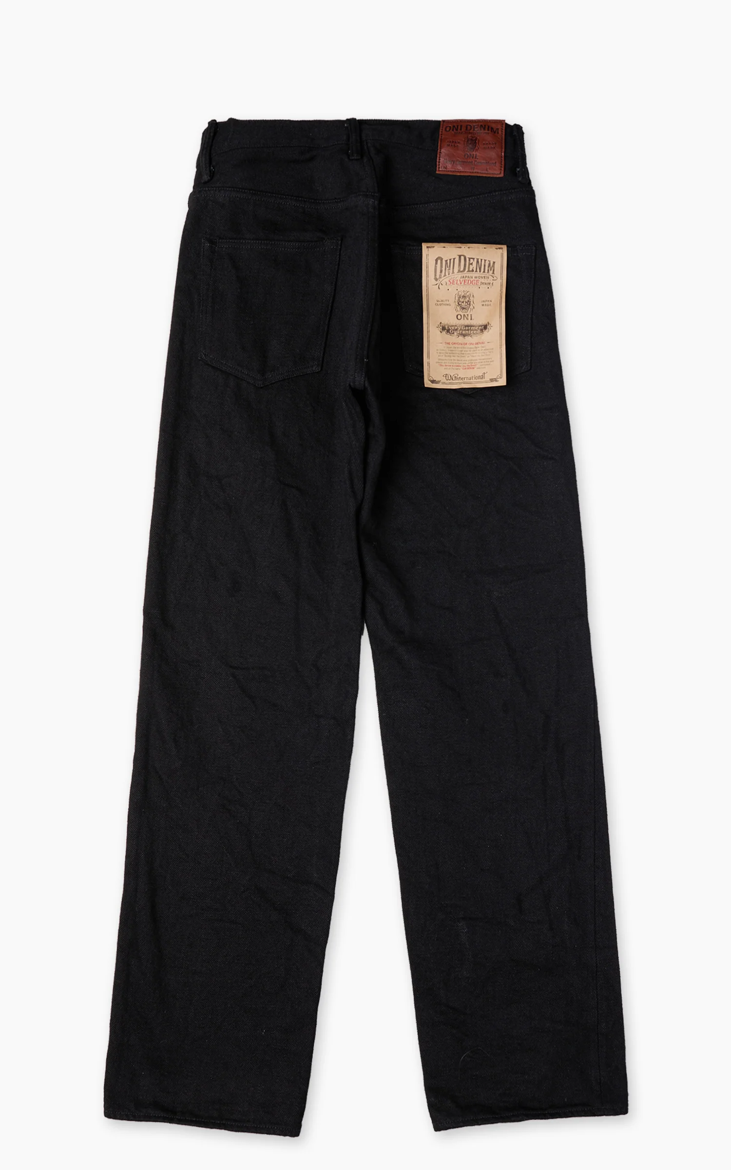 ONI Denim 200ZR-BKBK "Secret Black Denim" Wide Straight Jeans 20oz