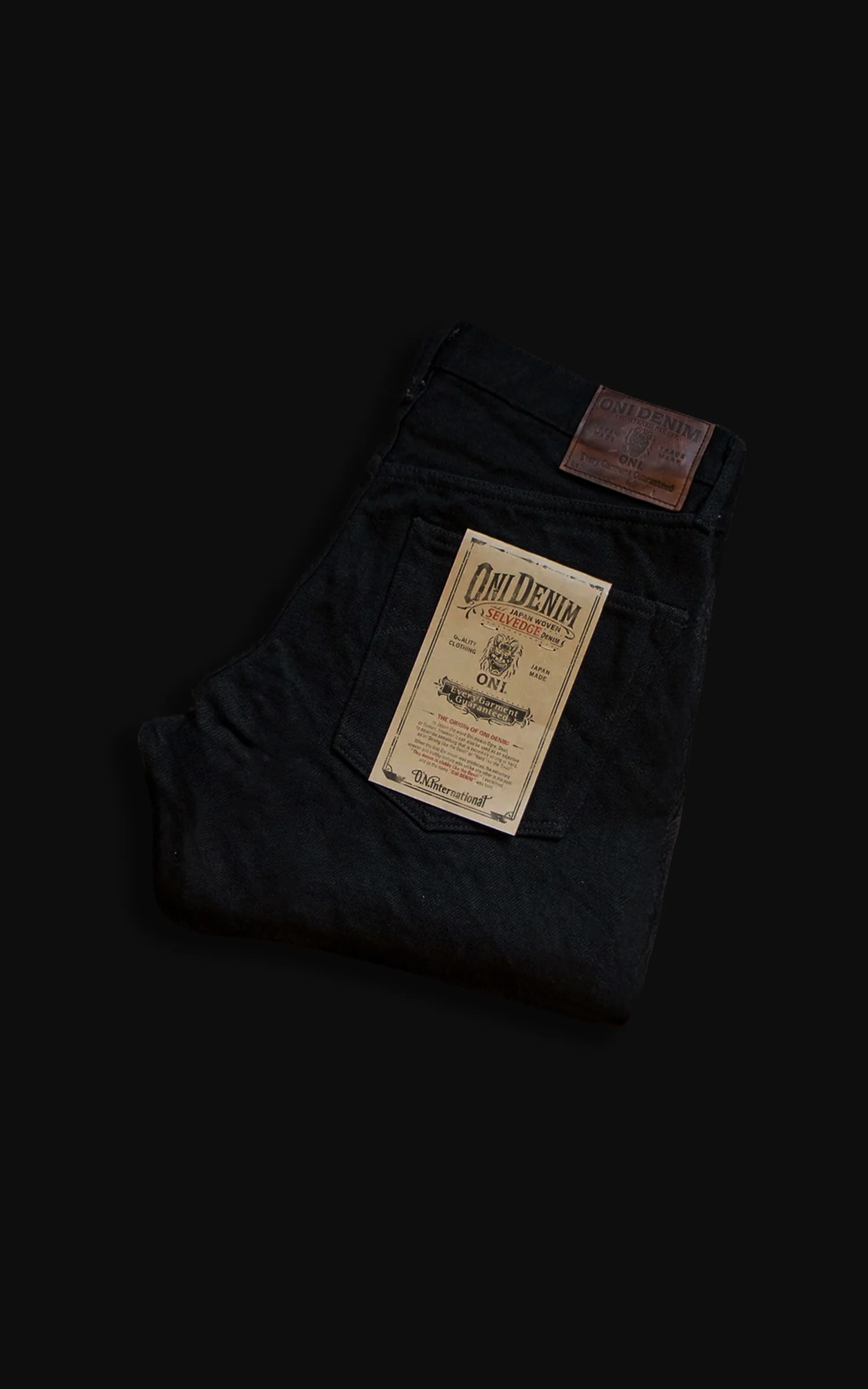 ONI Denim 246ZR-BKBK "Secret Black Denim" Neat Straight Jeans 20oz - Image 7