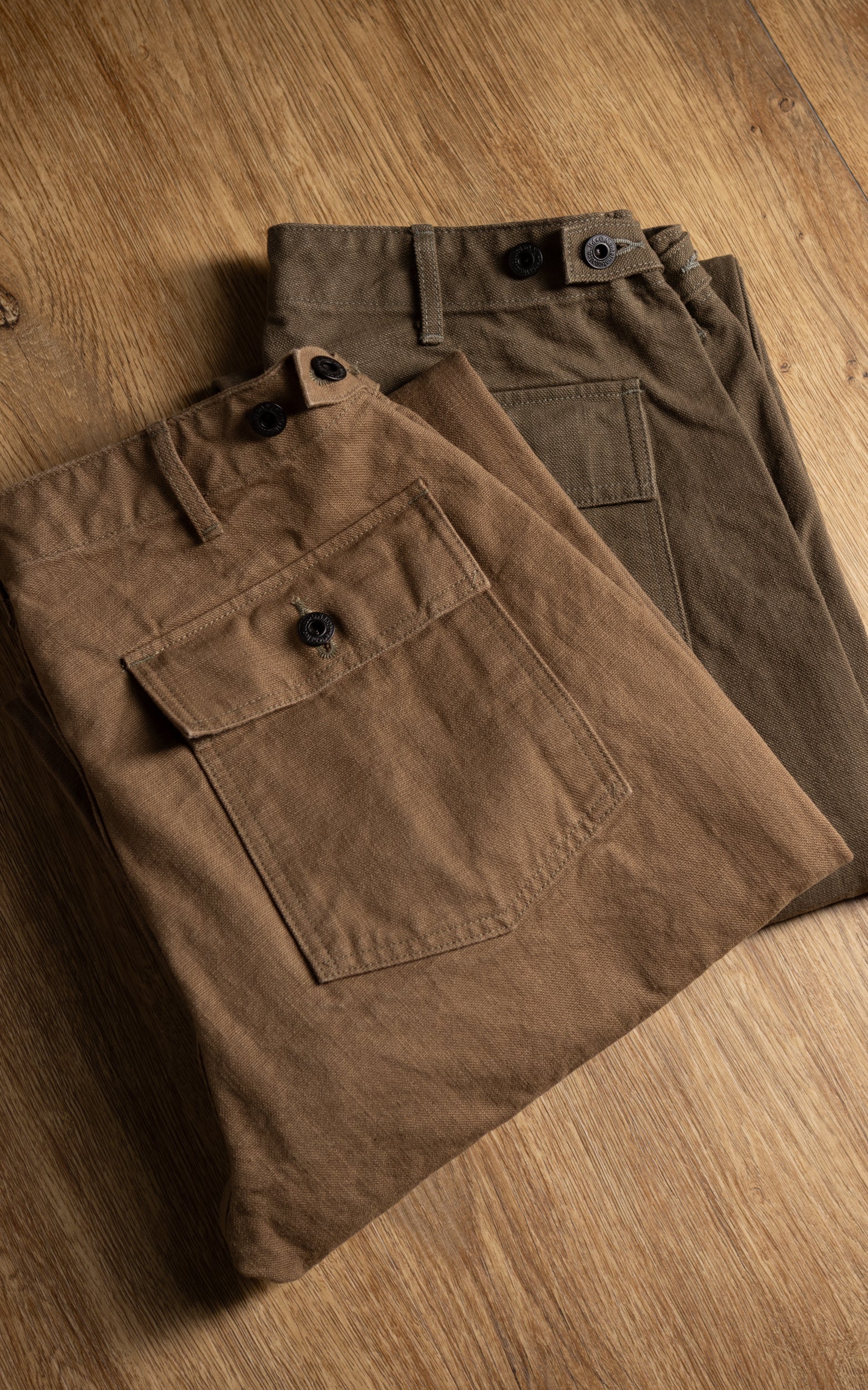 ONI Denim 207-HOX-BRK Baker Pants Sulfur Dye Heavy Oxford Brown Khaki 13oz - Image 9