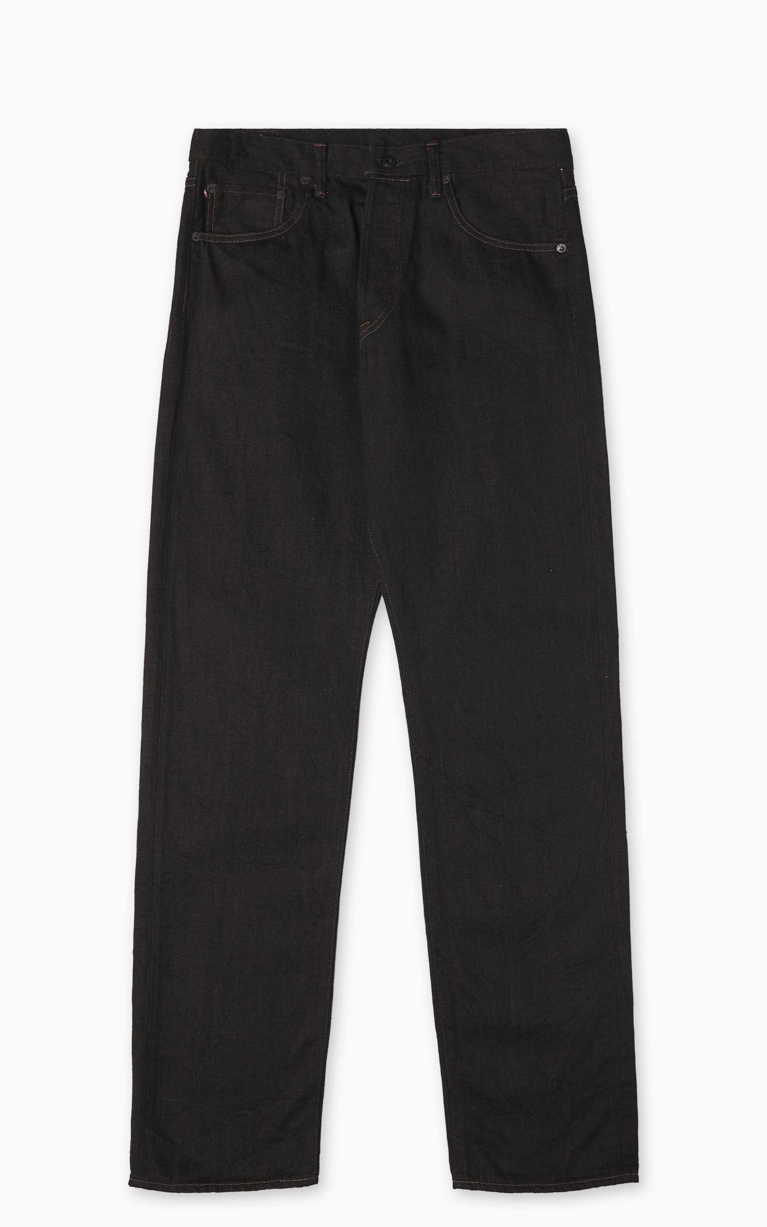 ONI Denim 246-BKOL Neat Straight Black x Olive 12oz - Image 3