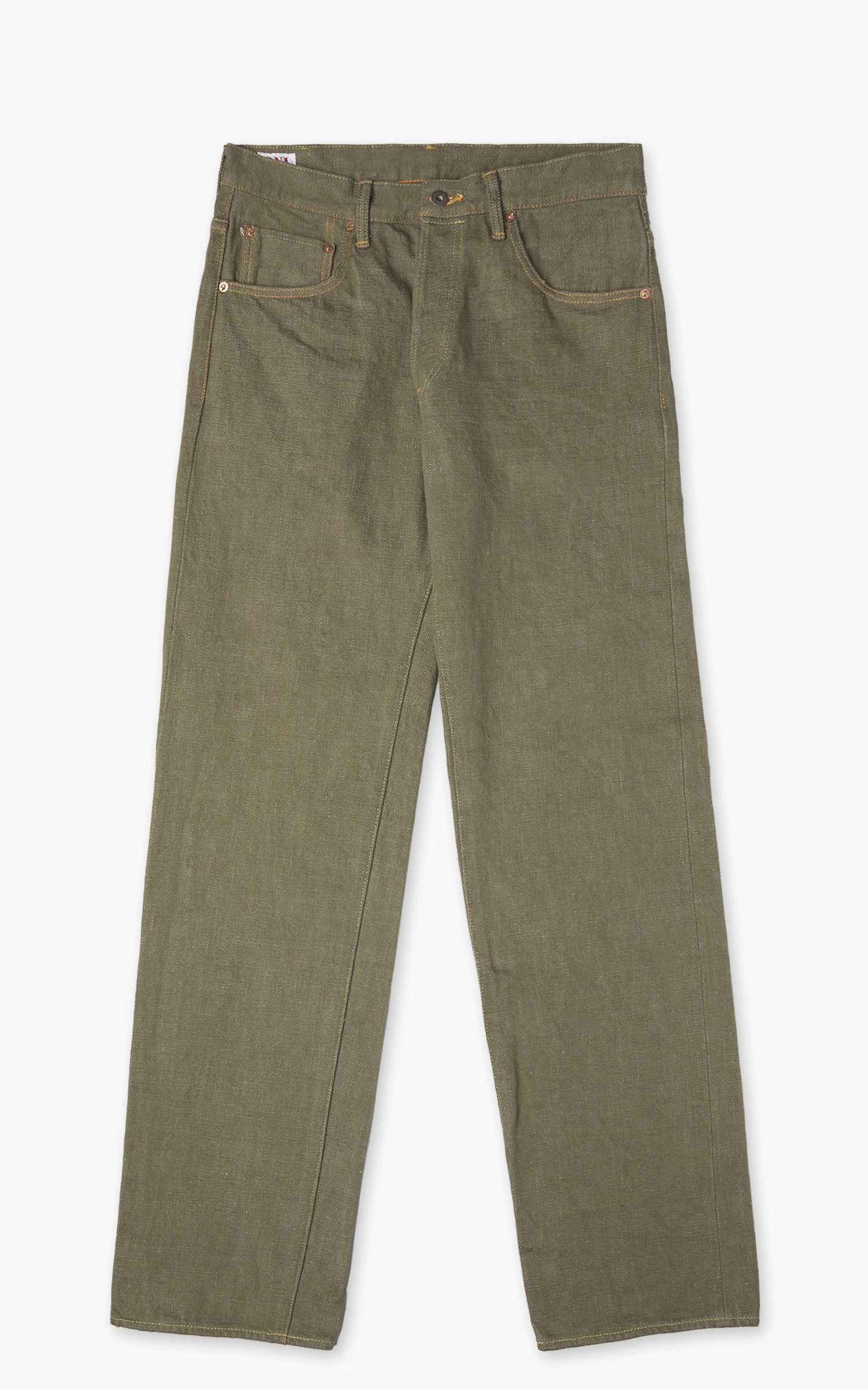 ONI Denim 266-OLD18 Relax Straight Olive Denim 18oz - Image 3