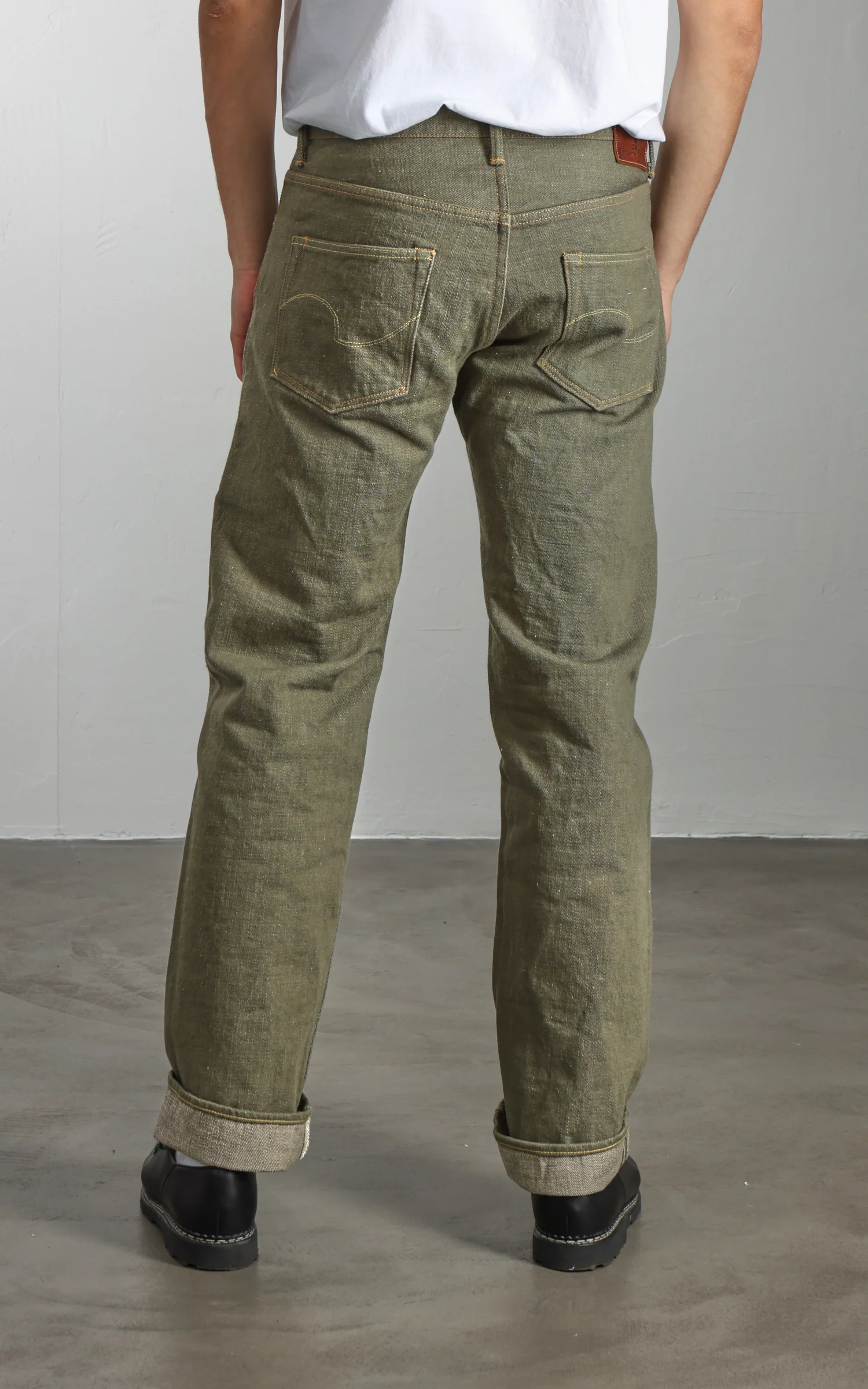 ONI Denim 266-OLD18 Relax Straight Olive Denim 18oz - Image 5