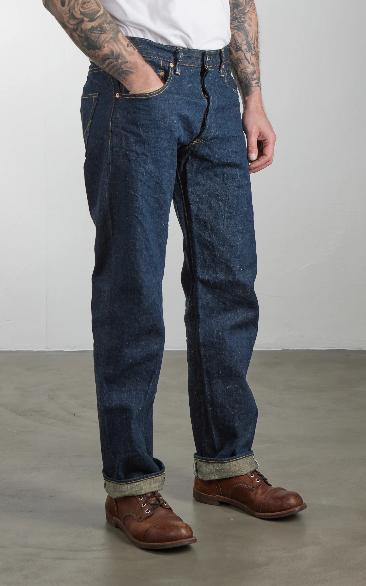 ONI Denim 270-Ishikawadai Regular Straight Denim Indigo 15oz - Image 4