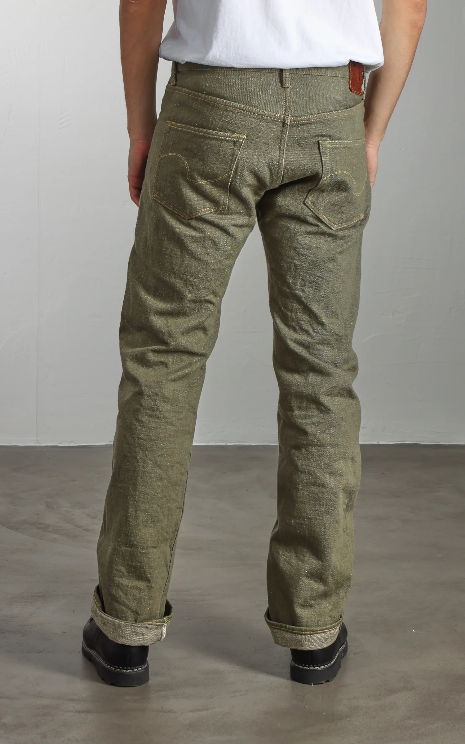 ONI Denim 270-OLD18 Neat Straight Olive Denim 18oz - Image 5