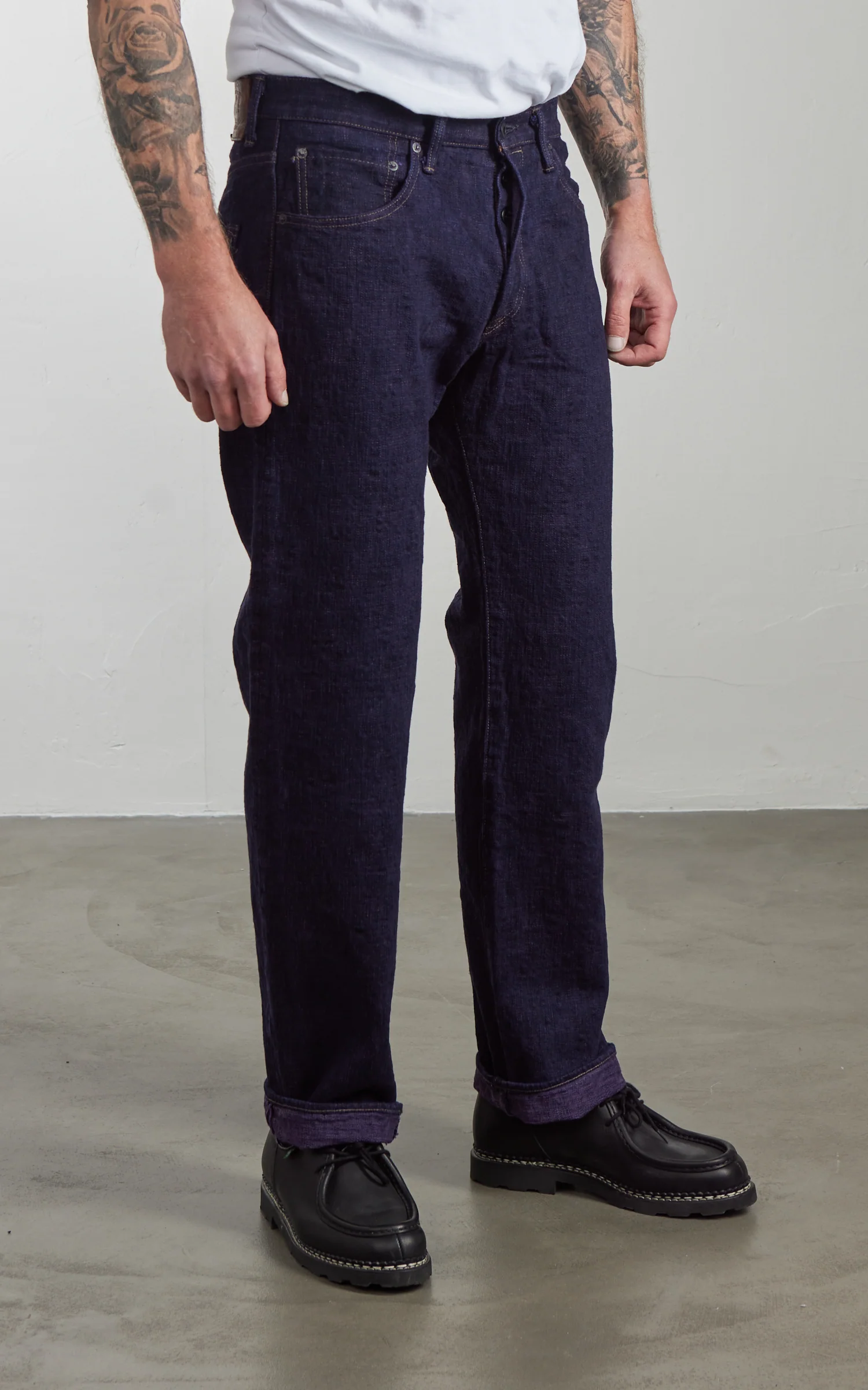 ONI Denim 277-BUMPY Just Right Straight Purple (Murasaki) 17oz - Image 4