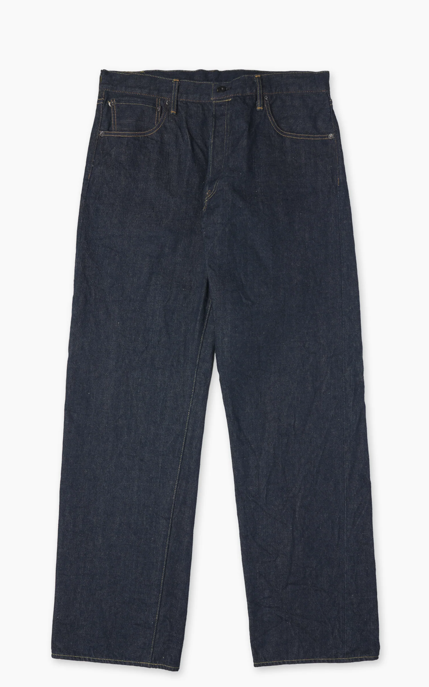 ONI Denim 295-Ishikawadai Cinch Back Straight Denim Indigo 15oz - Image 3