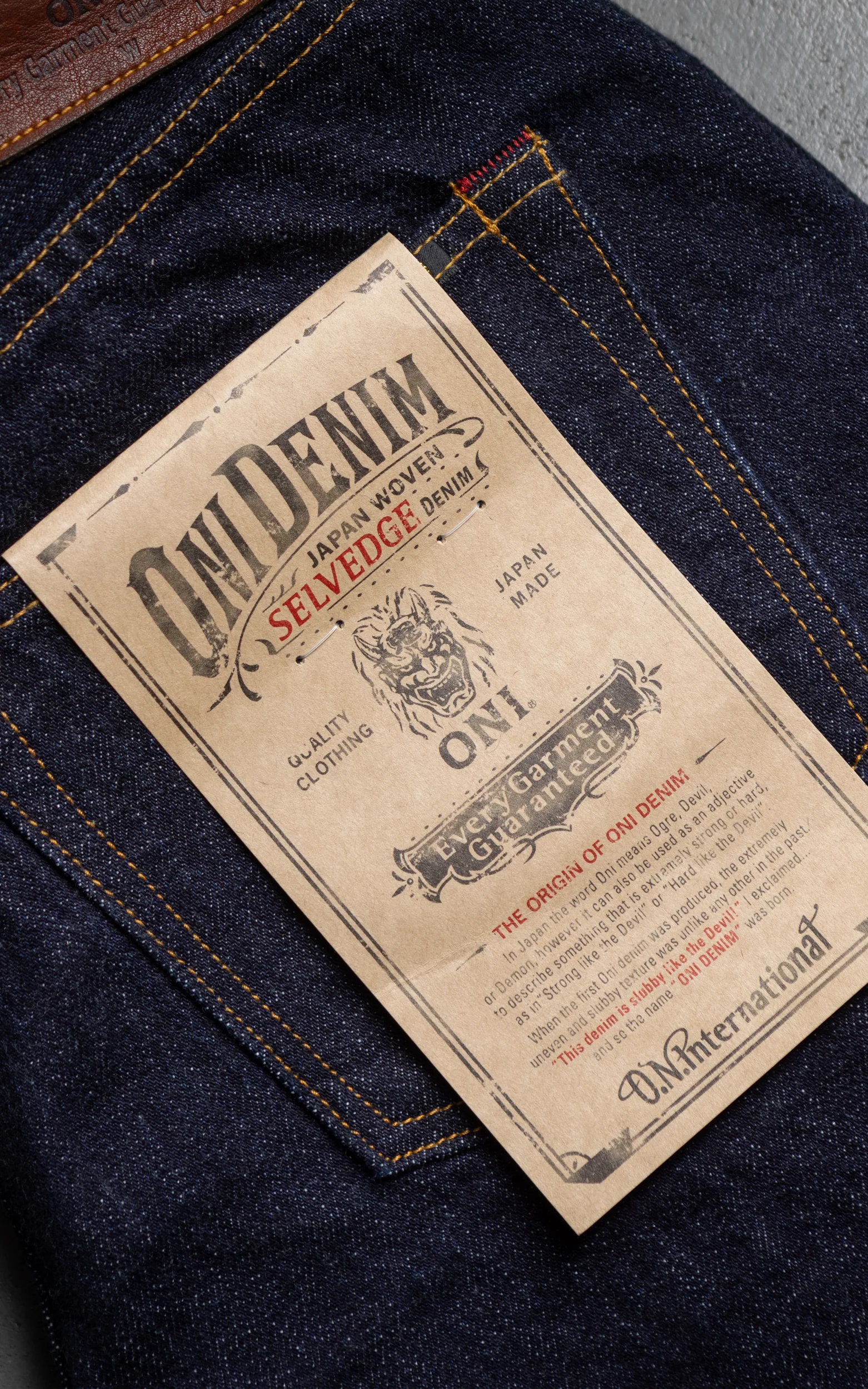 ONI Denim ONI-L700 Ladies Just Right Straight Selvedge Denim Indigo 14oz - Image 8