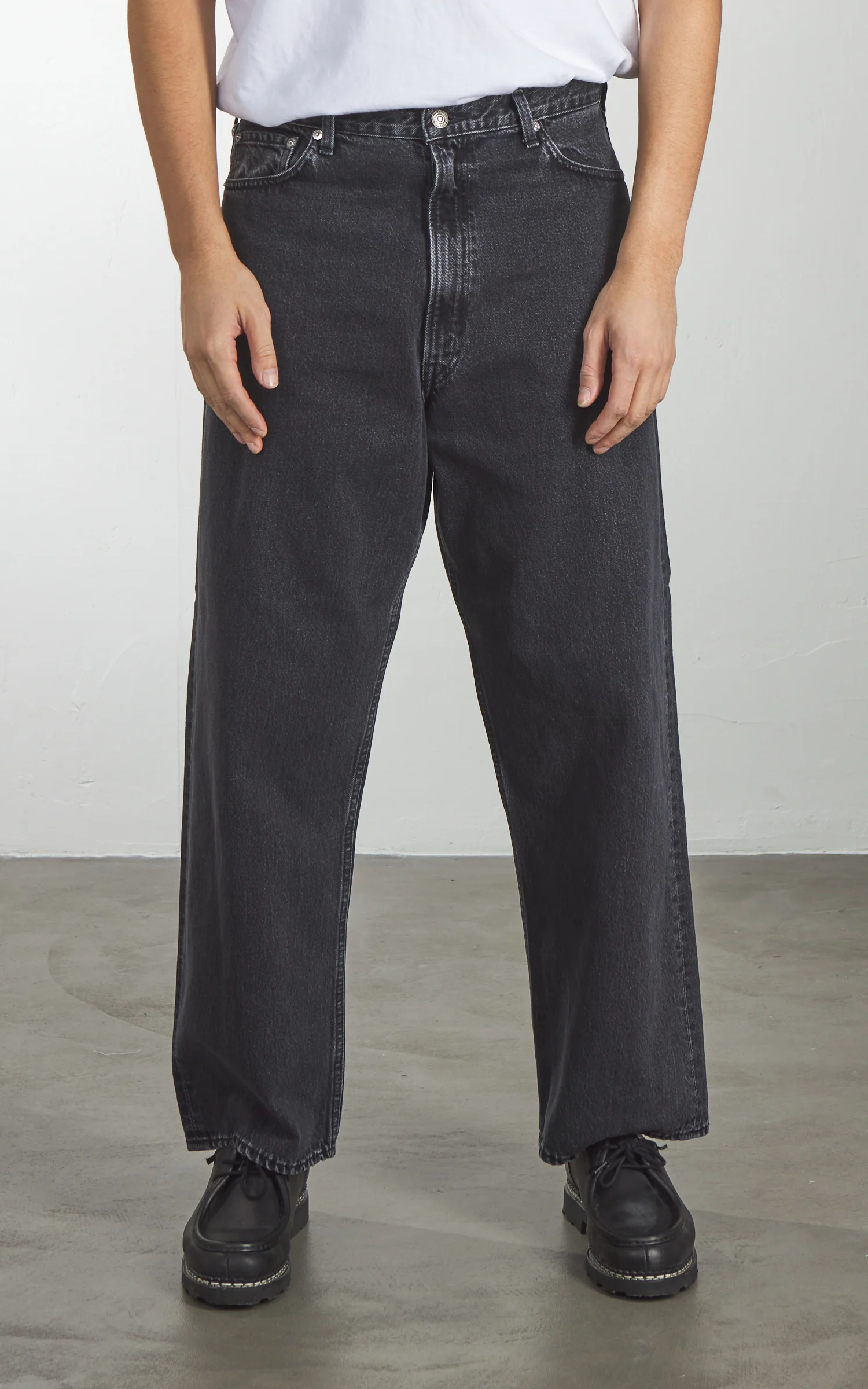 OrSlow 100 Super Dad's Fit Denim Pants Black Stone - Image 2