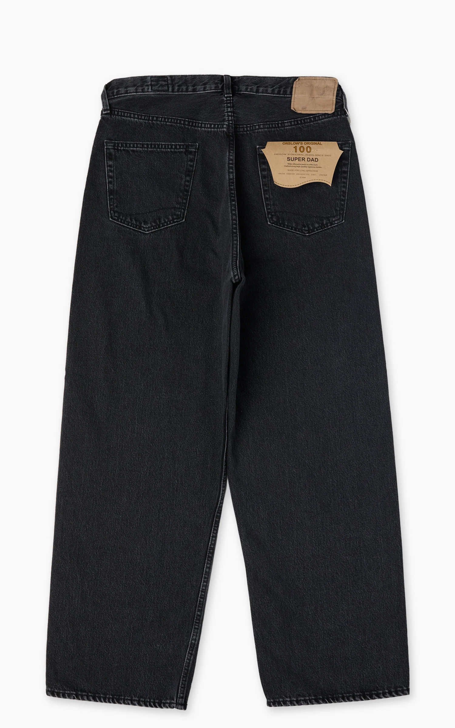 OrSlow 100 Super Dad's Fit Denim Pants Black Stone - Image 3