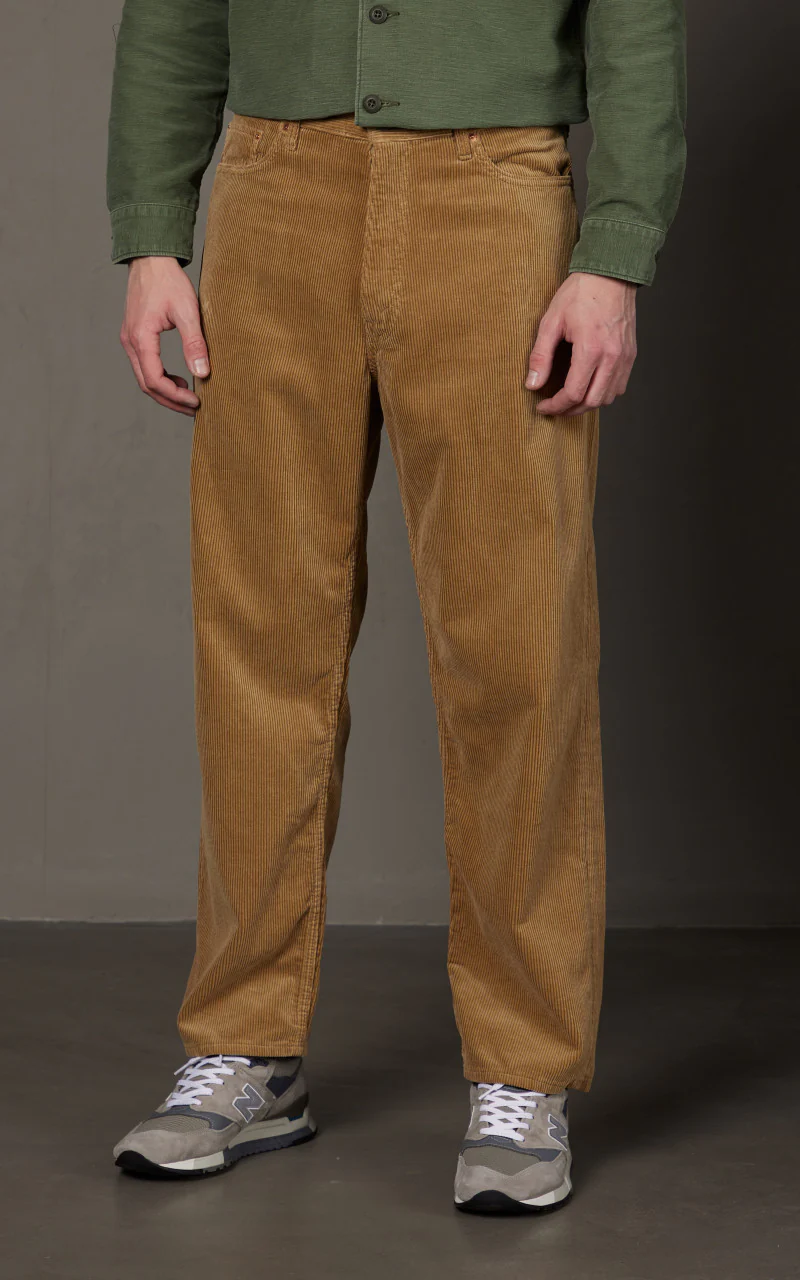 OrSlow 101 Dads Fit Corduroy Pants Beige - Image 4