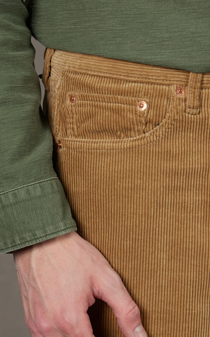 OrSlow 101 Dads Fit Corduroy Pants Beige - Image 5