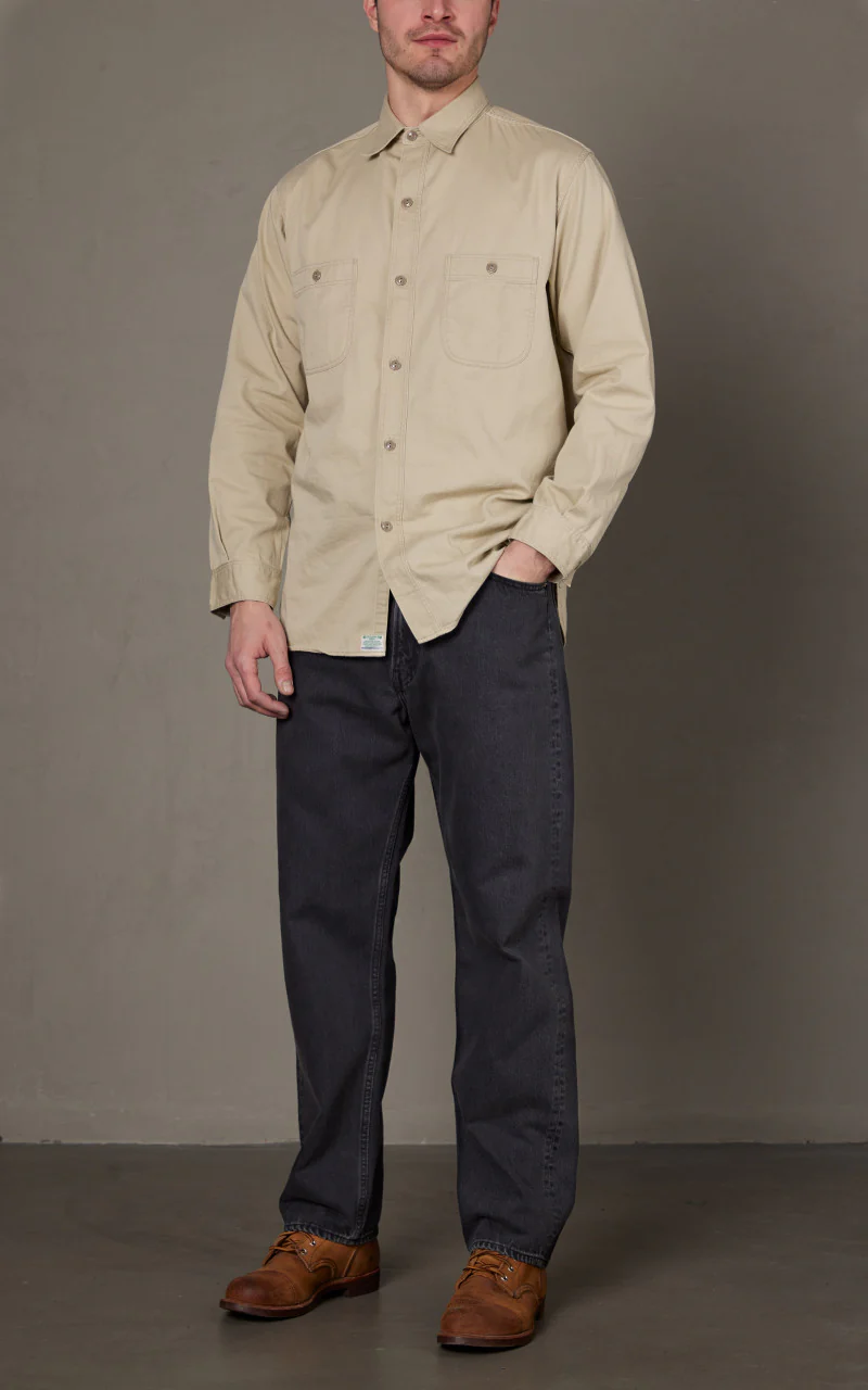 OrSlow 101 Dads Fit Denim Pants Stonewashed Black - Image 2
