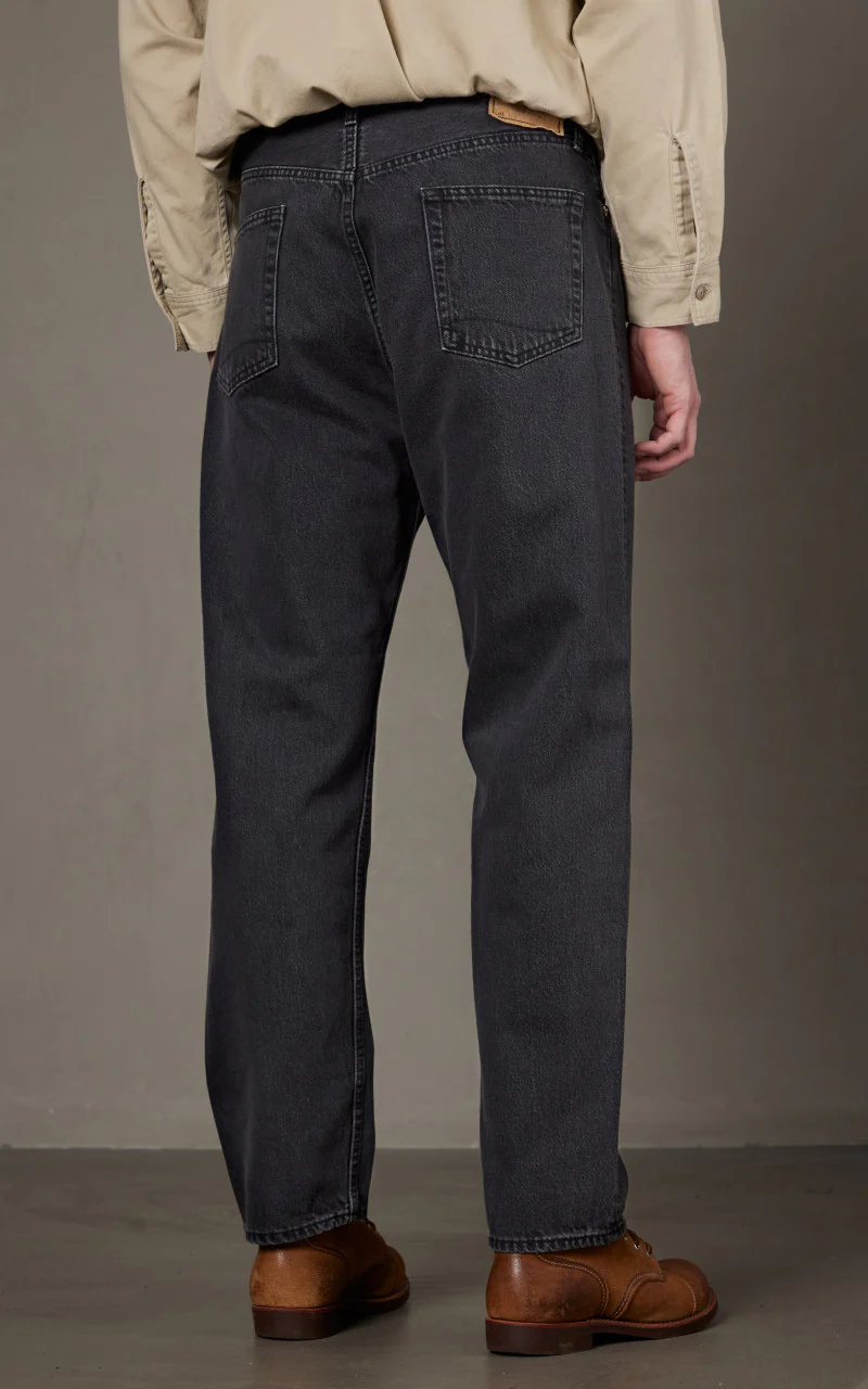 OrSlow 101 Dads Fit Denim Pants Stonewashed Black - Image 5