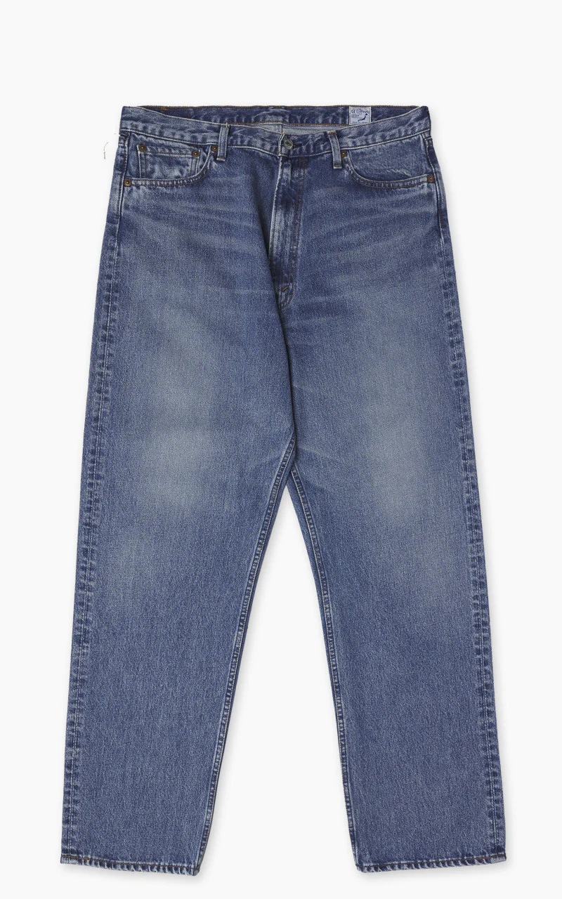 OrSlow 101 Dads Fit Denim Pants Stonewashed Blue