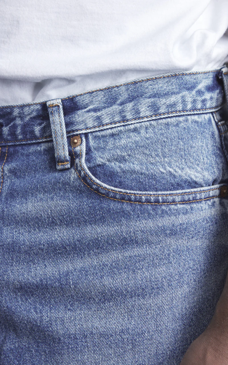 OrSlow 101 Dads Fit Denim Pants Stonewashed Blue - Image 5