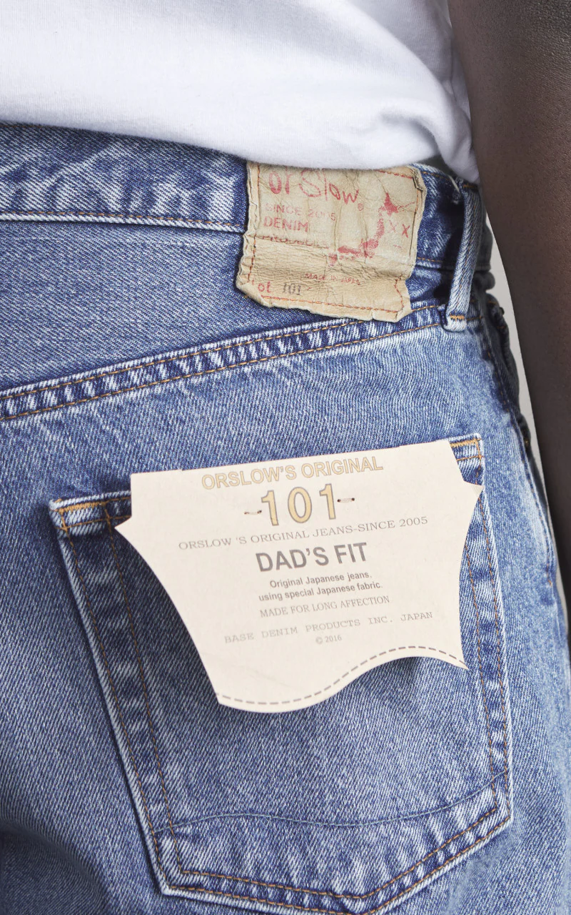 OrSlow 101 Dads Fit Denim Pants Stonewashed Blue - Image 6
