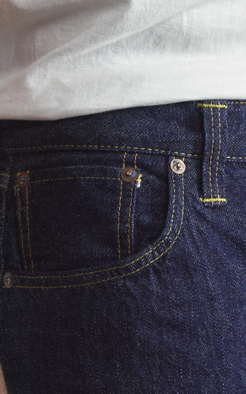 Orslow 101 Grand Dads Fit Denim Pants Blue One Wash - Image 5
