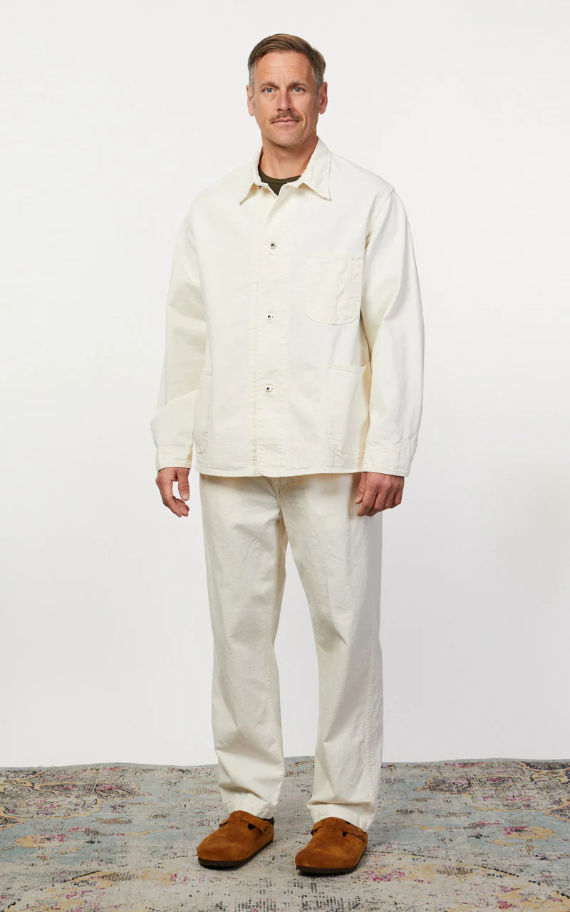 OrSlow 1940's Coverall Kinari Denim Ecru - Image 3