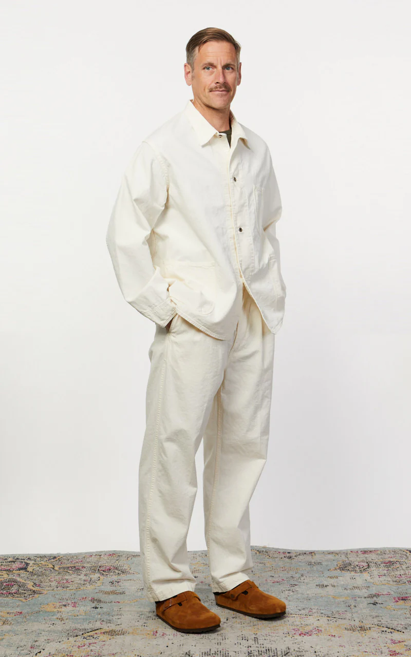 OrSlow 1940's Coverall Kinari Denim Ecru - Image 4