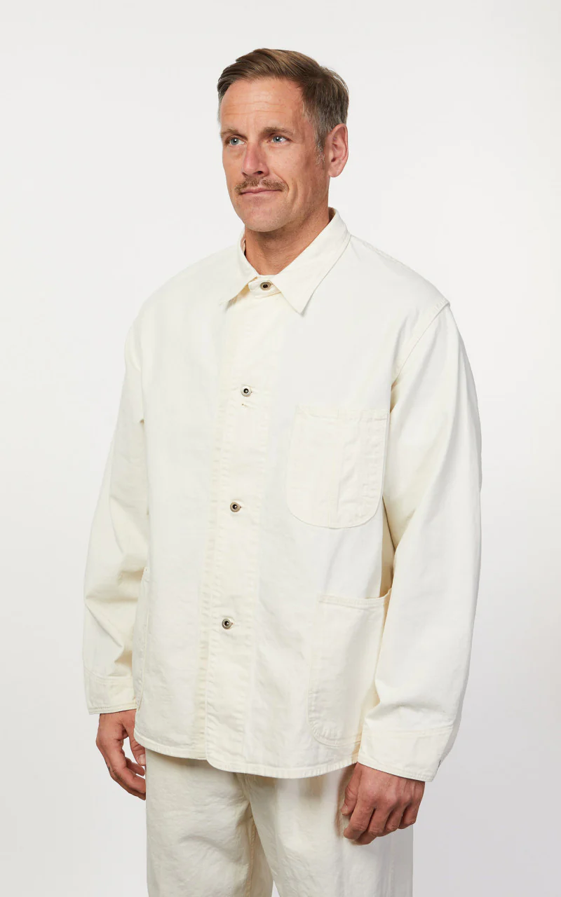 OrSlow 1940's Coverall Kinari Denim Ecru - Image 5