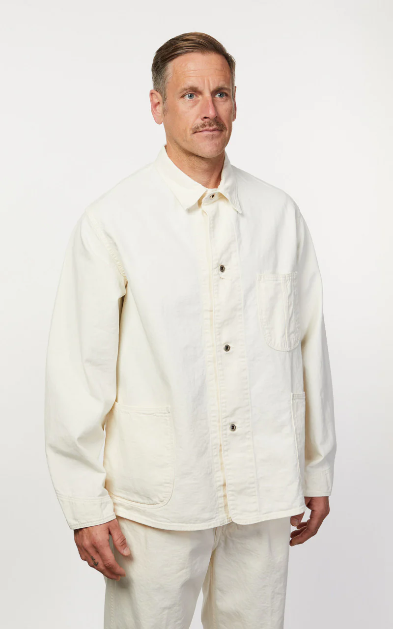 OrSlow 1940's Coverall Kinari Denim Ecru - Image 6
